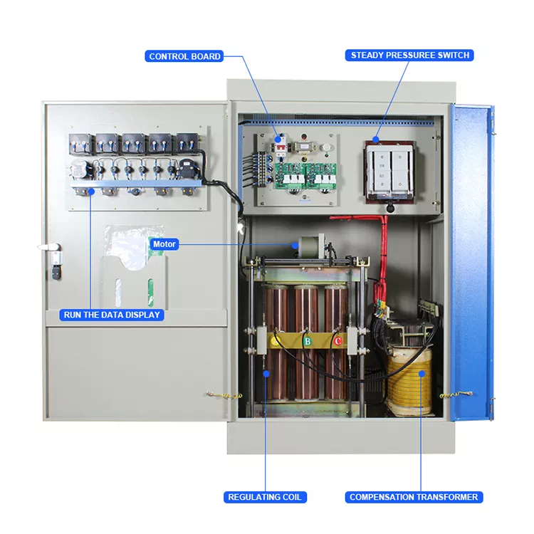 SBW 100KVA Полностью автоматический стабилизатор напряжения переменного тока с компенсацией Регулятор 01